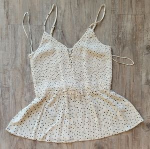 Patrons of Peace women's tank. Navy/cream. Size M